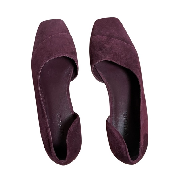 Vince Cyder Suede d'Orsay Flats Plum Ballet Flats — Size 6.5 - Picture 11 of 14